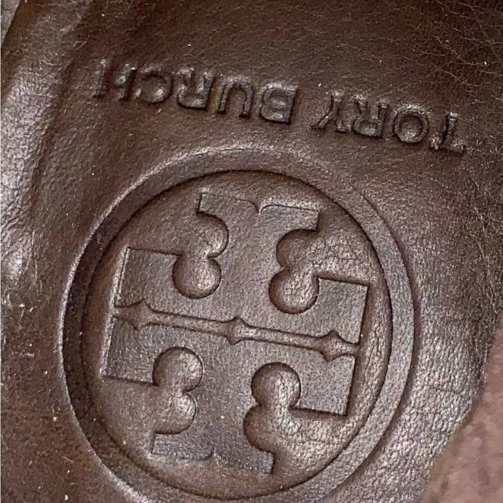 TORY BURCH TROY GOLDEN LEATHER BOOTIES size 6